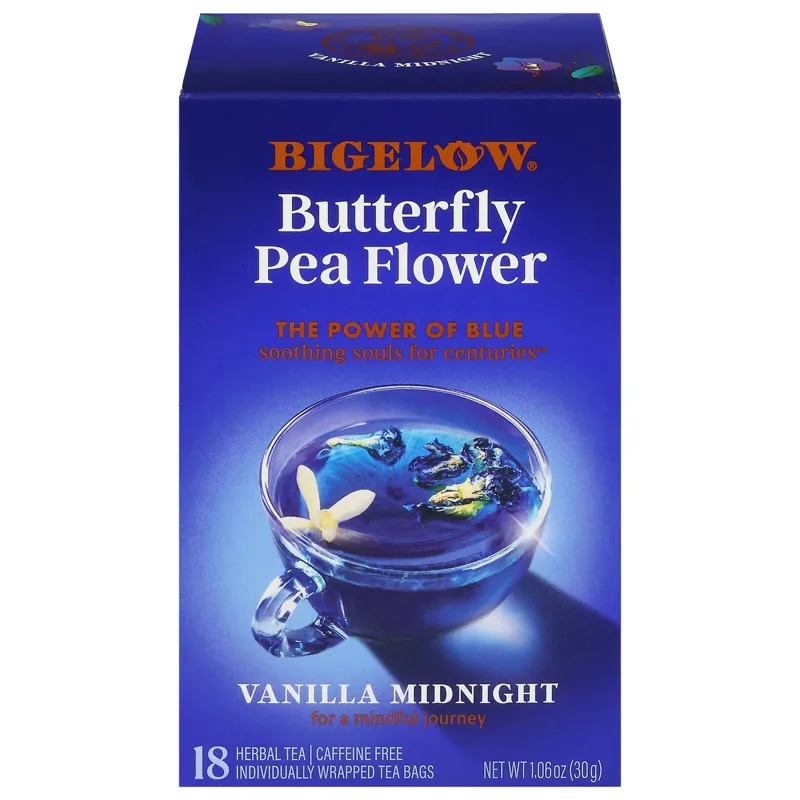 Bigelow Tea Butterfly Pea Flower Vanilla Midnight Herbal Tea
