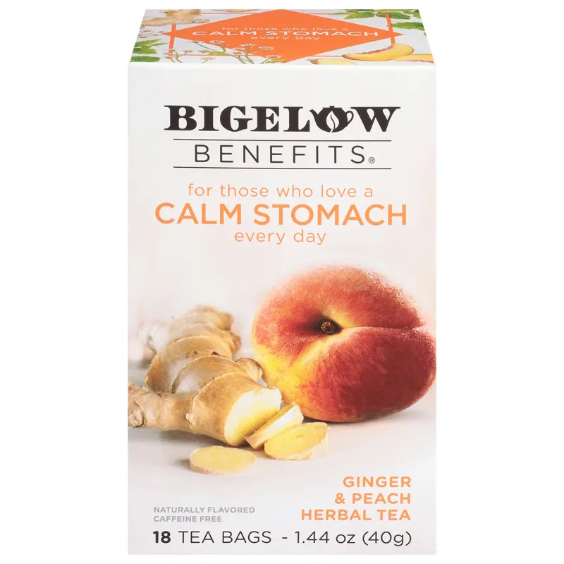 Bigelow Tea Calm Stomach Ginger and Peach Herbal Tea