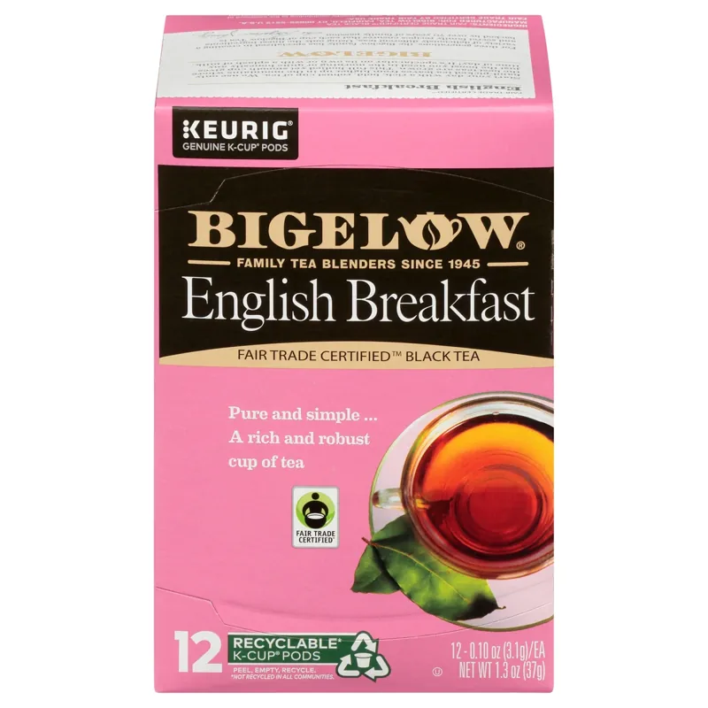 Bigelow Tea English Breakfast Black Tea K-Cup Pods 12 Count