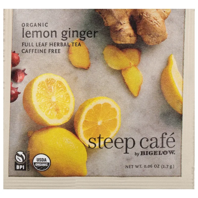 Bigelow Tea organic lemon ginger full leaf herbal tea