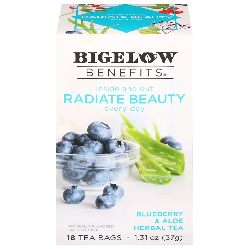 Bigelow Tea Radiate Beauty Blueberry and Aloe Herbal Tea