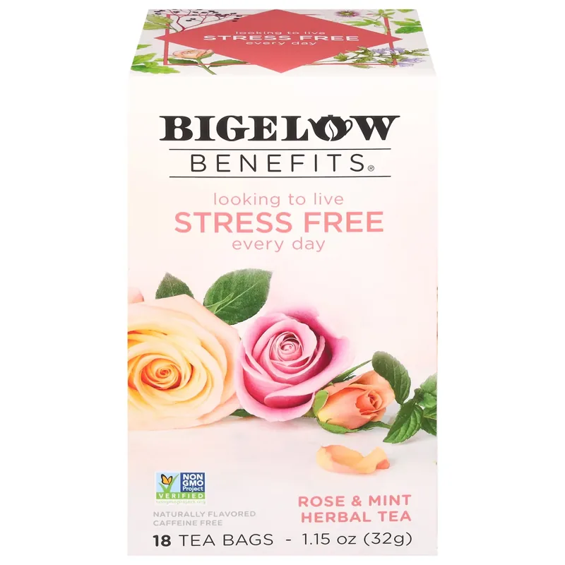 Bigelow Tea Stress Free Rose and Mint Herbal Tea