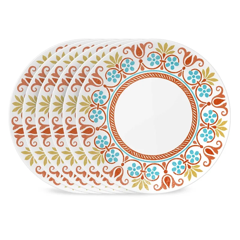 Corelle Global Collection Terracotta Dreams 10.25” Dinner Plates, 6-pack