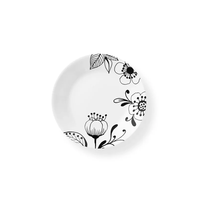 Corelle Inked Poppy 6.75" Appetizer Plate
