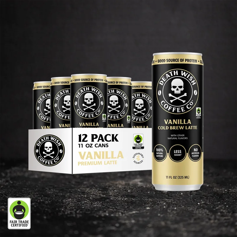 Death Wish Coffee Vanilla Cold Brew Latte