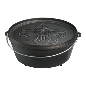 Lodge Cast Iron Boy Scout Camp Dutch Oven