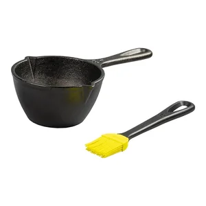 Lodge Cast Iron Melting Pot and Silicone Brush