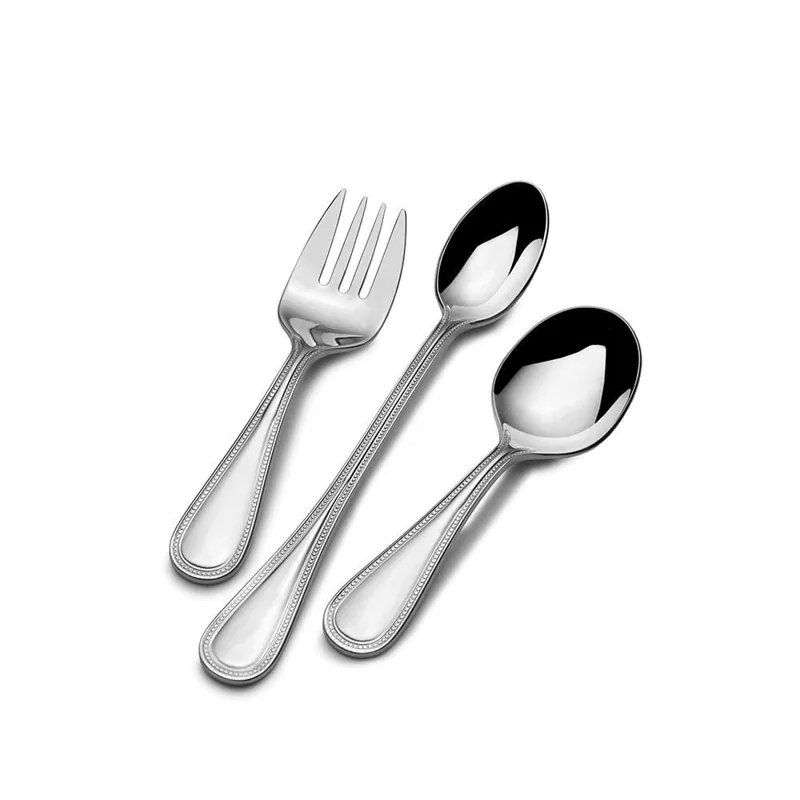 Mikasa Beaded 3 Piece Baby Feeding Set