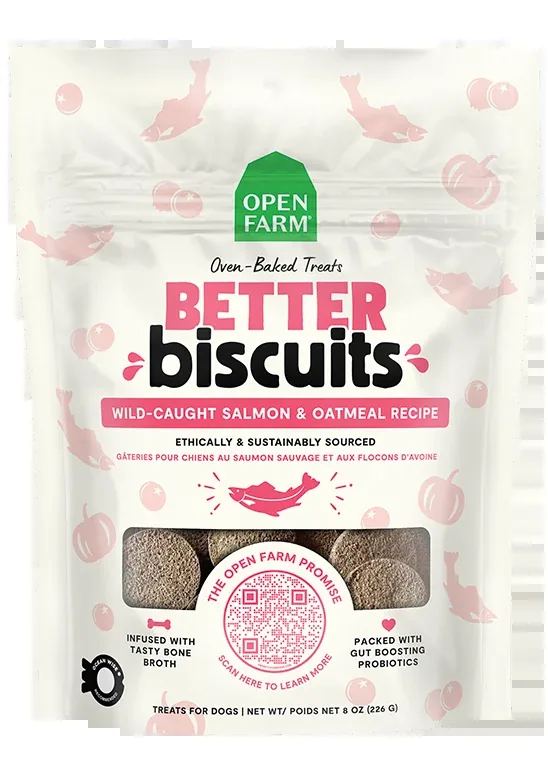 Open Farm Better Biscuits Wild-Caught Salmon & Oatmeal Treats