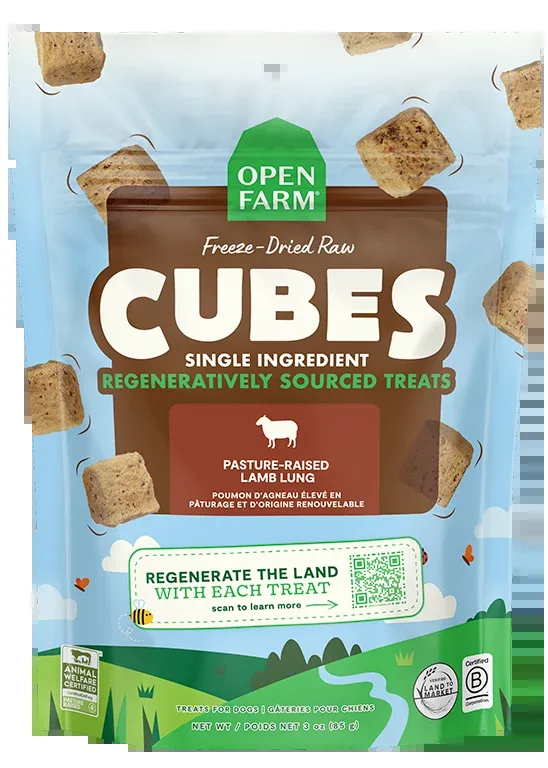 Open Farm Freeze Dried Raw Regeneratively Sourced Lamb Lung Treat
