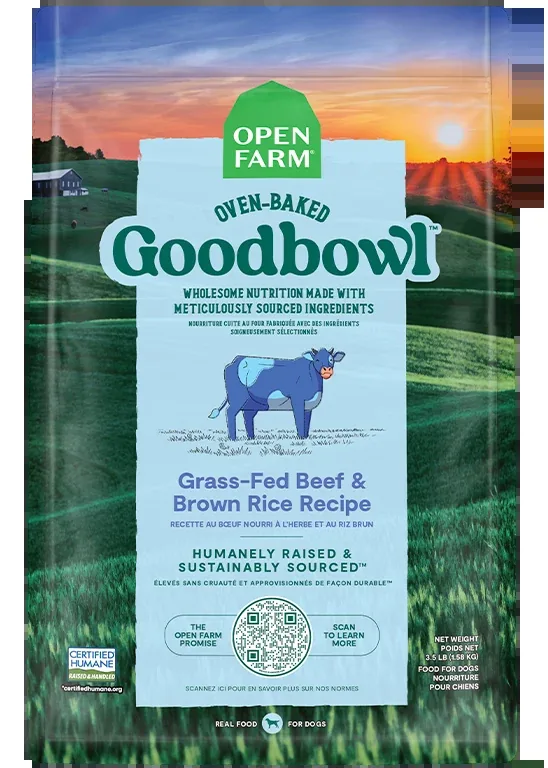Open Farm Goodbowl Grass-Fed Beef & Brown Rice Dog Kibble