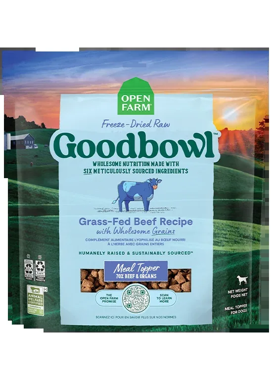 Open Farm Goodbowl Grass-Fed Beef Freeze Dried Raw Morsels for Dogs