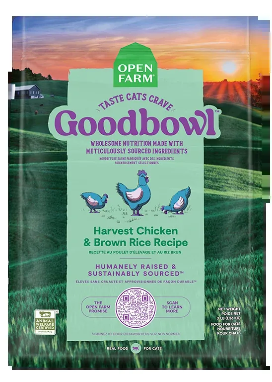 Open Farm Goodbowl Harvest Chicken & Brown Rice Cat Kibble