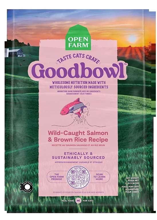 Open Farm Goodbowl Wild-Caught Salmon & Brown Rice Cat Kibble