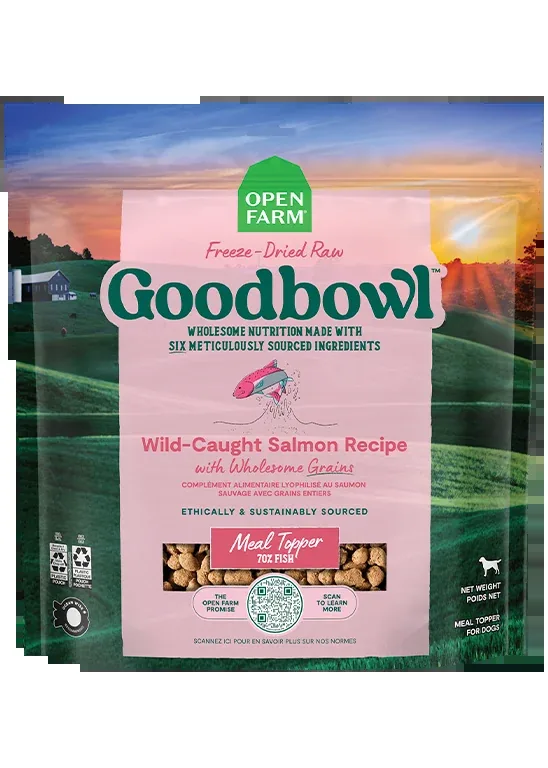 Open Farm Goodbowl Wild-Caught Salmon Freeze Dried Raw Morsels for Dogs