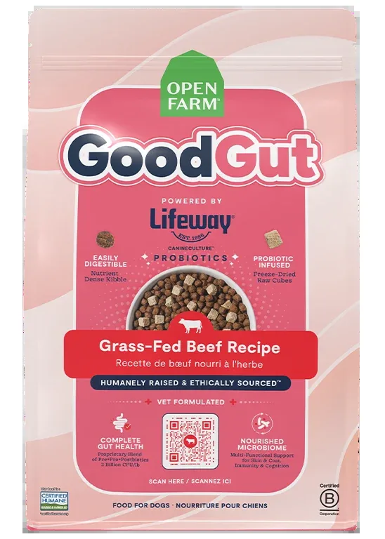 Open Farm GoodGut Grass-Fed Beef Dog Kibble