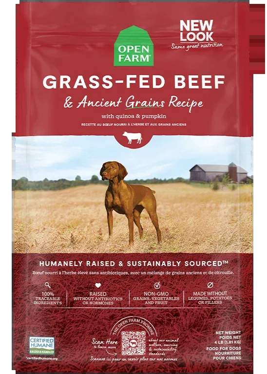 Open Farm Grass-Fed Beef & Ancient Grains Dog Kibble