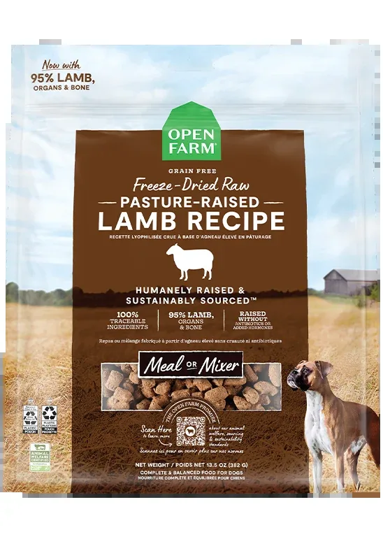 Open Farm Pasture-Raised Lamb Freeze Dried Raw Morsels for Dogs