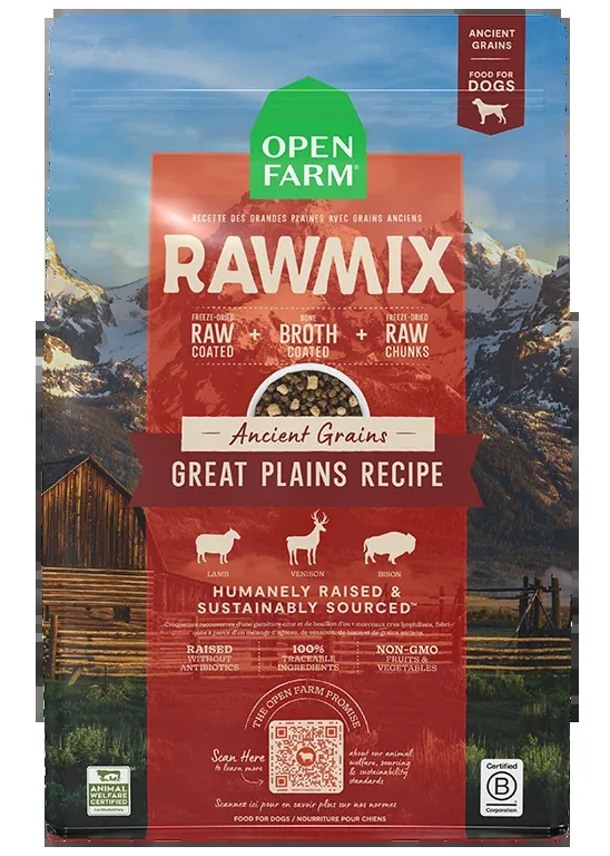 Open Farm RawMix Great Plains Ancient Grains Dog Kibble