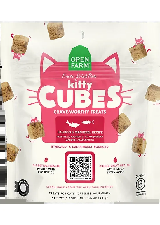 Open Farm Salmon & Mackerel Kitty Cube Treats