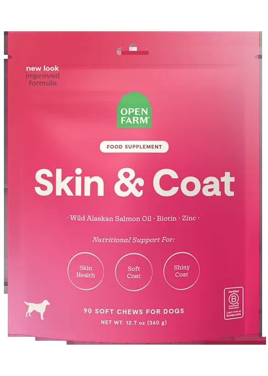 Open Farm Skin & Coat Supplement Chews for Dogs