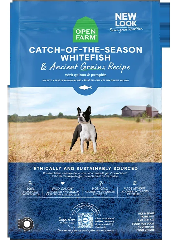 Open Farm Whitefish & Ancient Grains Dog Kibble