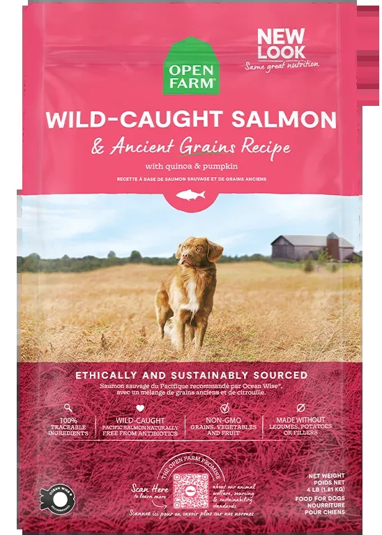 Open Farm Wild-Caught Salmon & Ancient Grains Dog Kibble