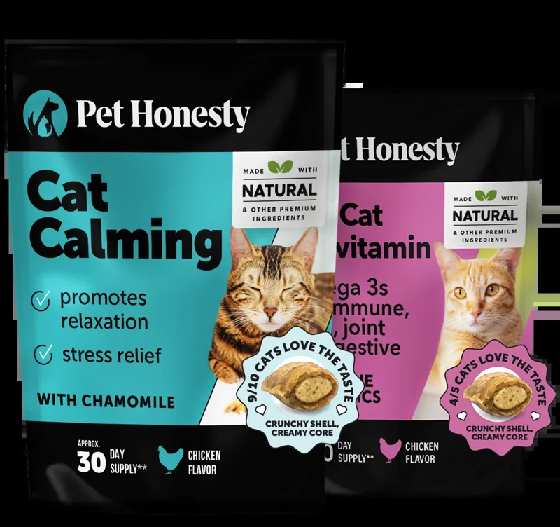 PetHonesty Cat Calming + Multivitamin Bundle (Chicken Flavor)