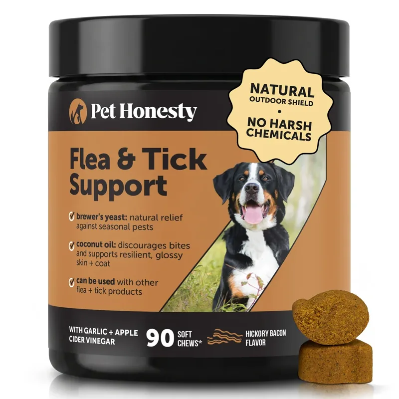 PetHonesty Flea + Tick Support for Dogs (Bacon Flavor)