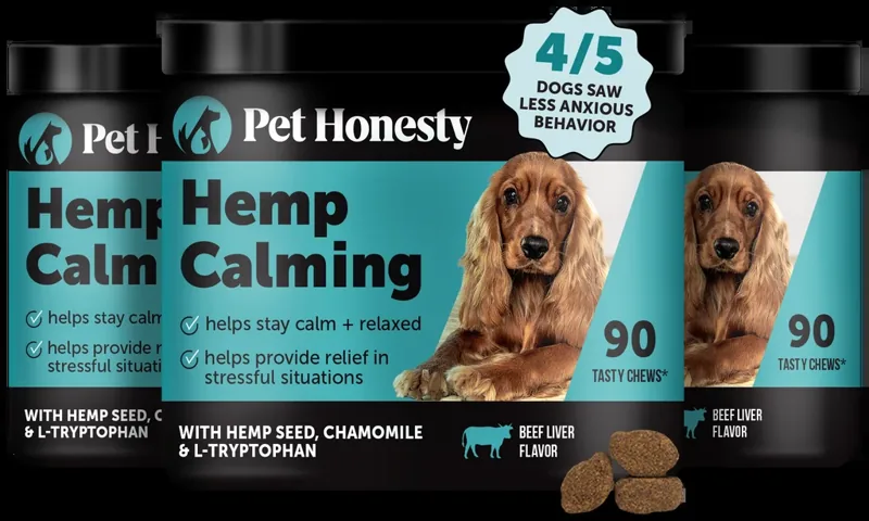 PetHonesty Hemp Calming Chews for Dogs 3-Pack (Beef Liver Flavor)
