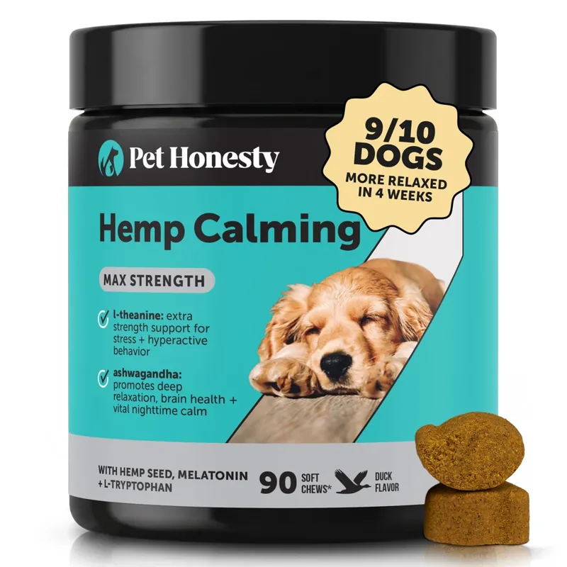PetHonesty Hemp Calming Max Strength for Dogs (Duck Flavor)