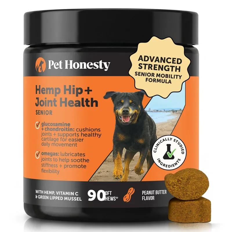 PetHonesty Hemp Hip + Joint Health Senior (Peanut Butter Flavor)