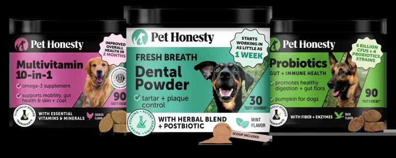 PetHonesty More Birthdays Bundle for Dogs - Dental, Multivitamin, Probiotic
