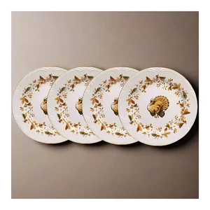Pfaltzgraff Autumn Berry Set of 4 Turkey Salad Plates