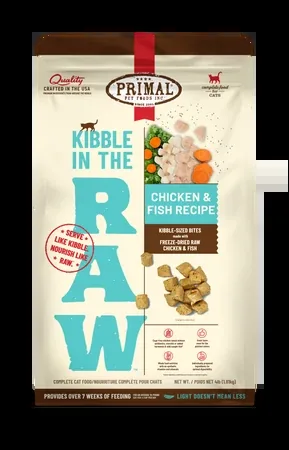 Primal Kibble in the Raw Cat Food - Chicken & Fish Recipe