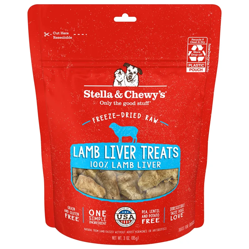 Stella & Chewy's Lamb Liver Treats for Dogs