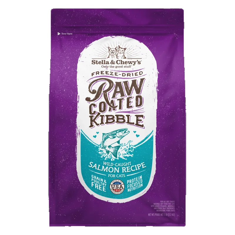 Stella & Chewy's Raw Coated Kibble Wild-Caught Salmon Recipe for Cats
