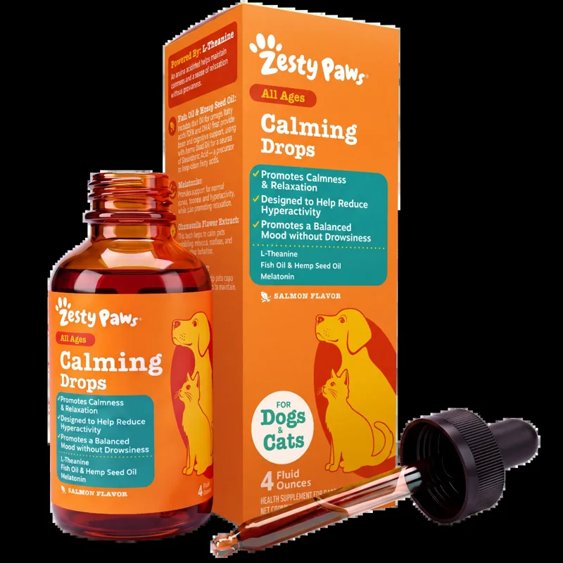 Zesty Paws Calming Drops for Dogs & Cats