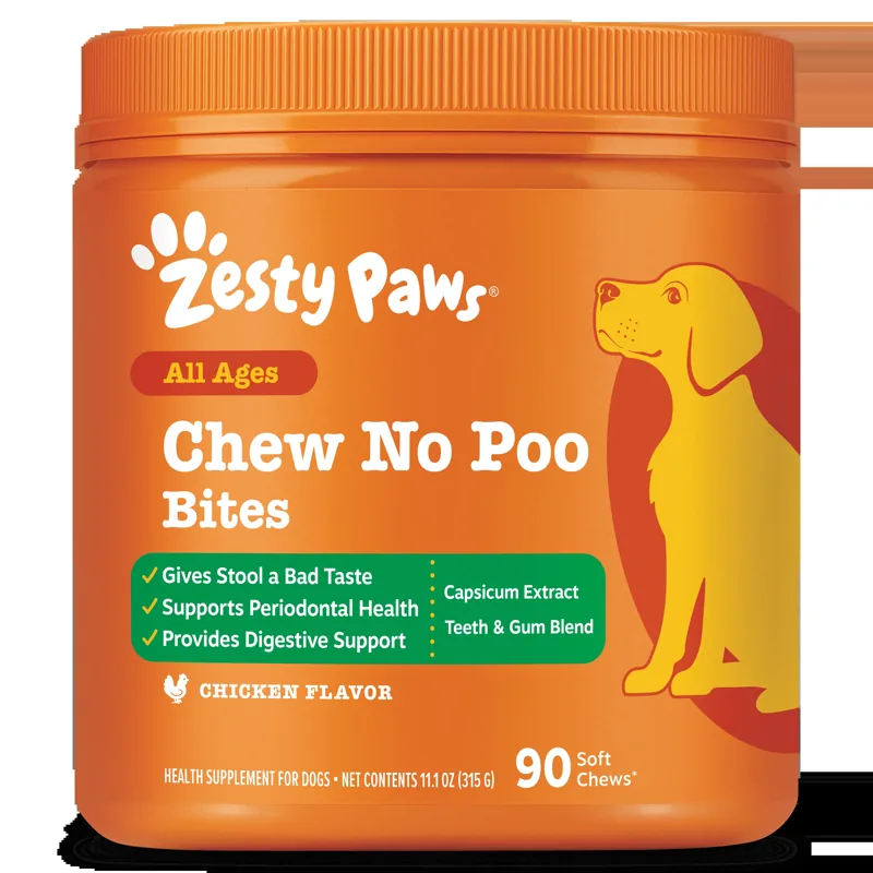 Zesty Paws Chew No Poo Bites for Dogs