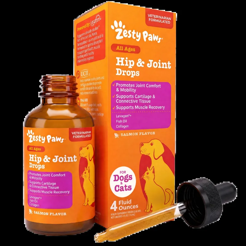 Zesty Paws Hip & Joint Drops for Dogs & Cats