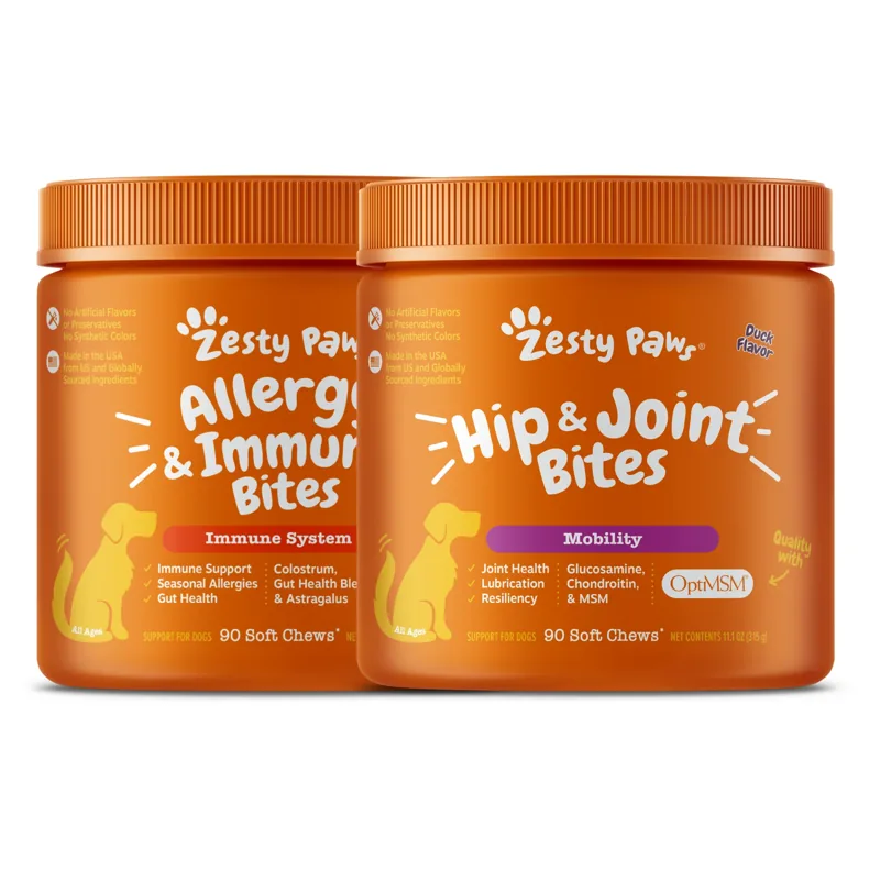 Zesty Paws Hip & Joint + Allergy & Immune | Bundle for Dogs